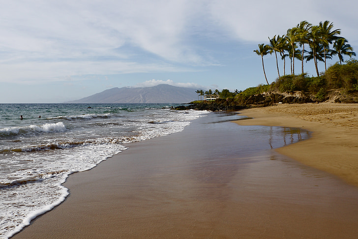 Beach, Hawaii, óceán, tenger, trópusi, homok, víz