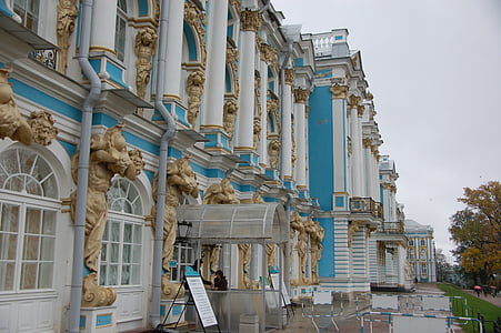 catherine palace, buildings, st petersburg, travel, russia