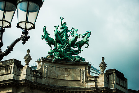 statue, paris, france, monument