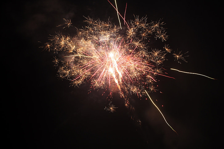vuurwerk, object, vakantie, Nieuwjaar ' eve, viering, achtergrond, behang