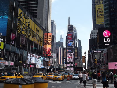 New york, Times square, cestování, Manhattan, Amerika, ulice New Yorku, slavný