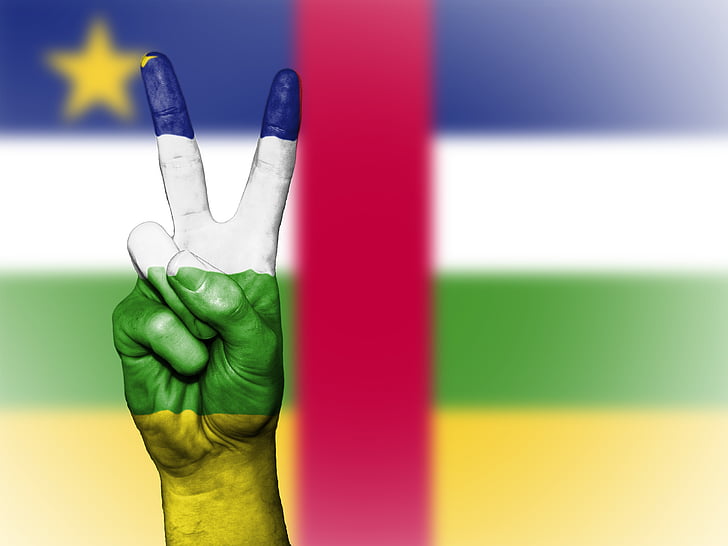 Kesk-Aafrika Vabariik, lipp, rahu, taust, banner, Värvid, riigi