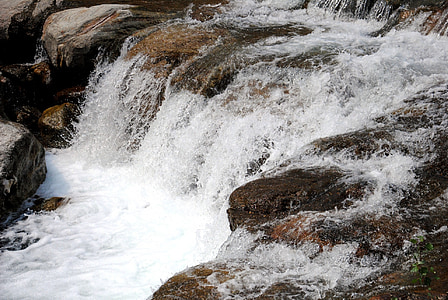 acqua, fiume, diretta streaming, cascata, natura, montagna, corrente
