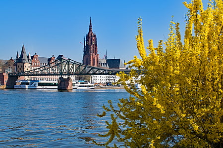 Frankfurt, hlavné, Hesse, Nemecko, hlavnými bankami, dom, železo