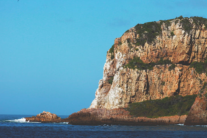 cliff, rock, shore, coast, steep, vertical, stone