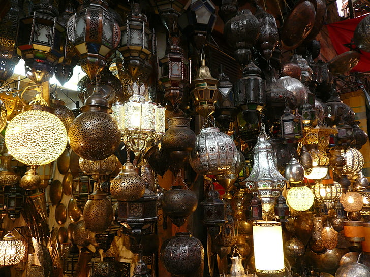 lamps, light, lantern, bazaar
