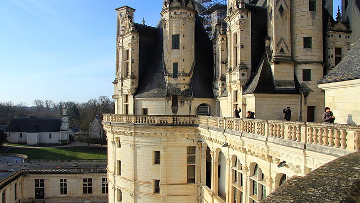 Chambord, tours, Château, architecture, l’Europe, Église, célèbre place