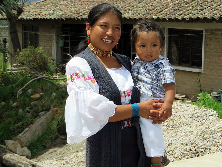 Ecuador, Riobamba, etnische, kostuum, boer
