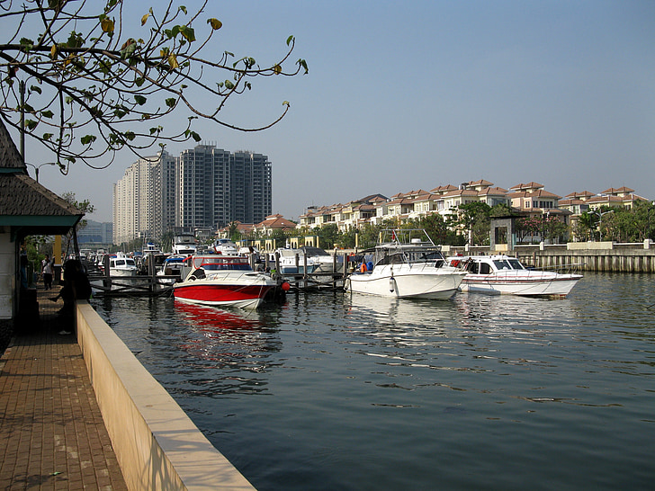 Ancol, Harbor, Jakarta, Indonézia, Ocean, Dock, Pier