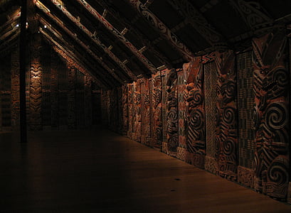 Haus hotunui, im Jahre 1878 geformt, Hochzeitsgeschenk, Holz, Holzarbeit, antiker Skulpturen, die Vorfahren
