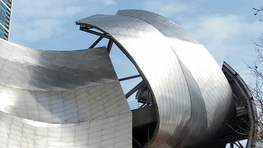 contemporary, architecture, chicago, metal, design, curved, built Structure