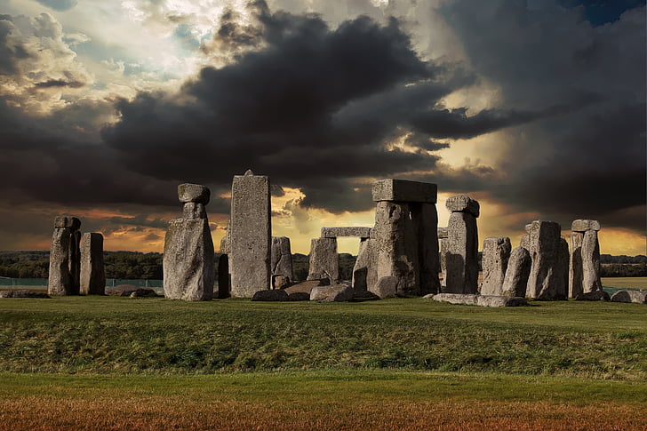 Stonehenge, monument, England, Storbritannia, forhistorisk, Salisbury, gamle