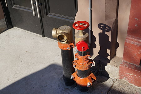 hydrantu, hydrant wody, Hydrant, czerwony, źródła wody, strażaków, Maszyny
