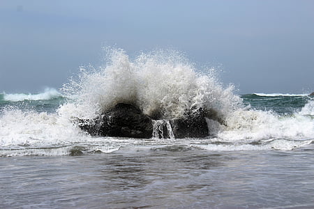 грохот волн, океан, волна, мне?, день, без людей, на открытом воздухе
