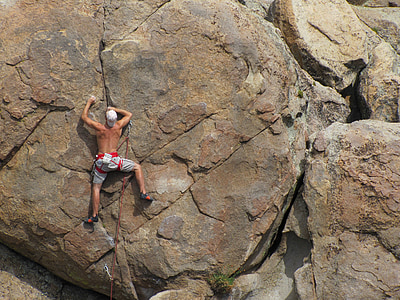 escalada en roca, plomo de escalada, aventura, vertical, desafío, difícil, escalador