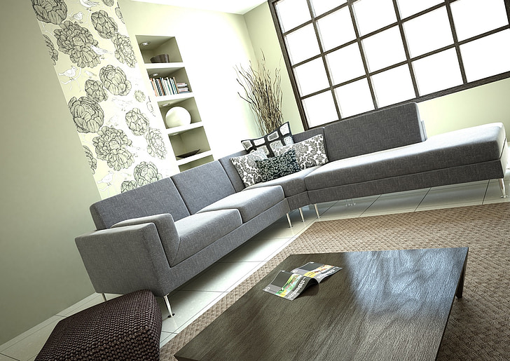 design, 3d, room, sofa, domestic Room, apartment, indoors