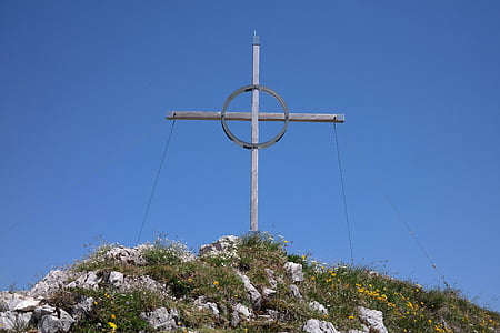 Vrcholový kříž, bschiesser, Hora, Allgäu, Summit, Allgäuské Alpy, alpské