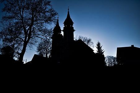 Церковь, Линц, тень, контур