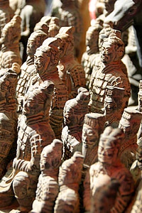 terracota, Guerrero, China, Xian, escultura, Mitología