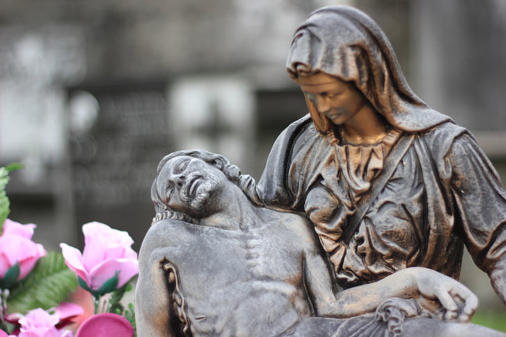 Itàlia, Cementiri, estàtua, Jesucrist, a les mans, morint