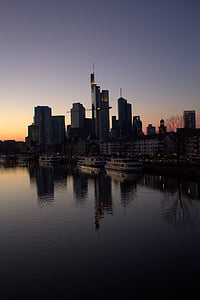 skline, Frankfurt, veža, Domov, budova, Architektúra, Harbour city