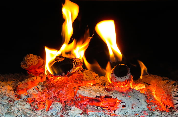 fuego, llama, fuego de leña, horno, quemar, fogata, madera