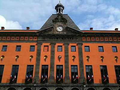 Town hall, City hall, Đài tưởng niệm, xây dựng, Aurillac, di sản, Pháp
