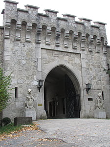Gate, smolenice, slott, Slovakien