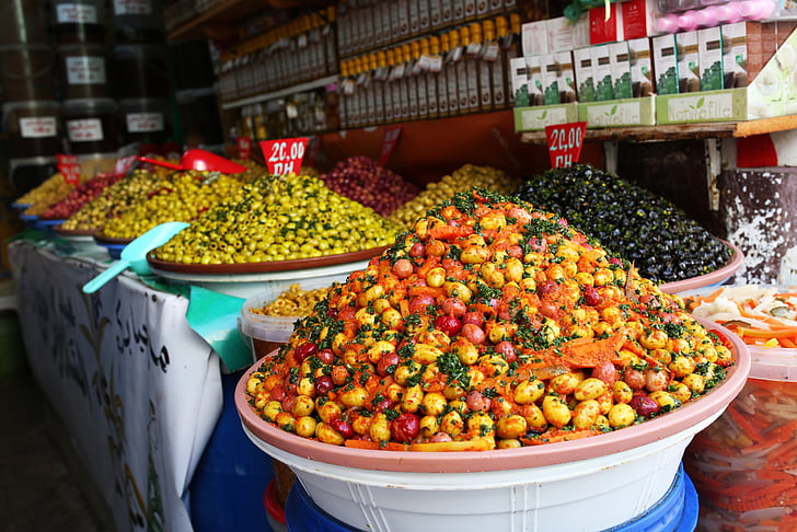 Мароко, маслини, пазар, Арабски, марокански, традиционни, пътуване