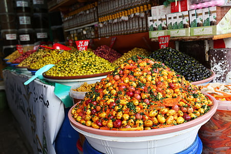 Maroka, olīvas, tirgus, arābu, Marokas, tradicionālā, Ceļošana