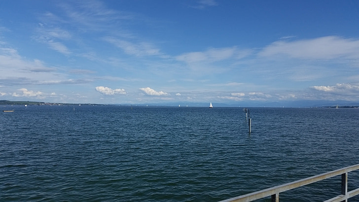 su, Göl Manzaralı, gökyüzü, plaj manzarası, Göl, doğa, Konstanz Gölü