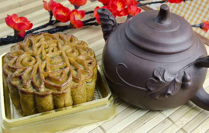 mooncake, mooncakes, lotus filling, pastry, sweets, asian, chinese food