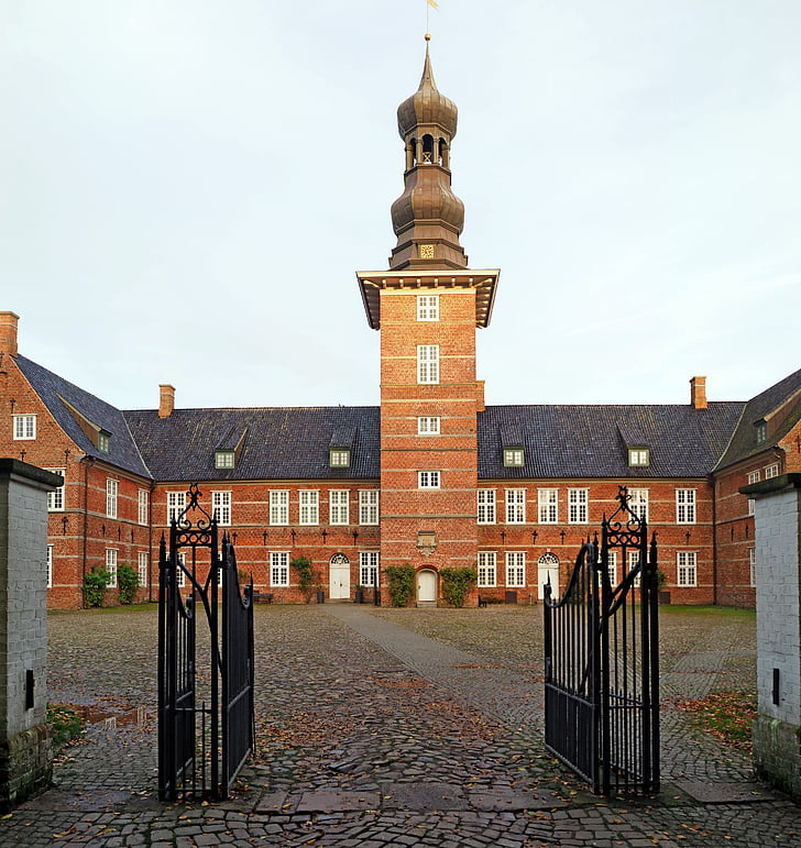 slott, Husum slott, holländsk renässans, bayerska, byggnad, Rotstein, Nordfriesland