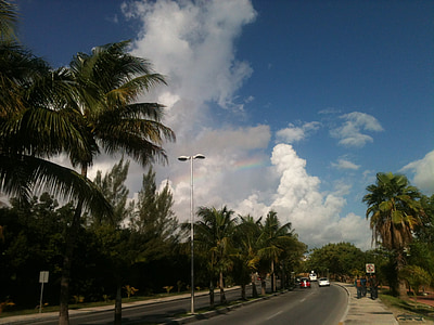 дъга, Мексико, Канкун, небе, мексикански, тропически, природата