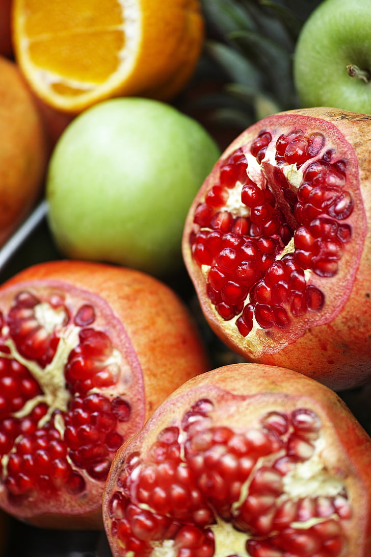 Granátové jablko, ovocie, čerstvé, jedlo, zdravý životný štýl, Vitamín, Diéta