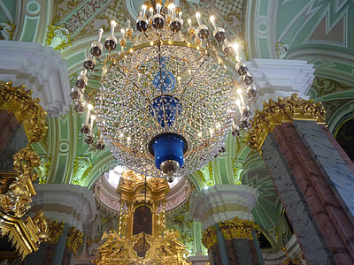 candelabro, Catherine, Palácio, St, Petersburg