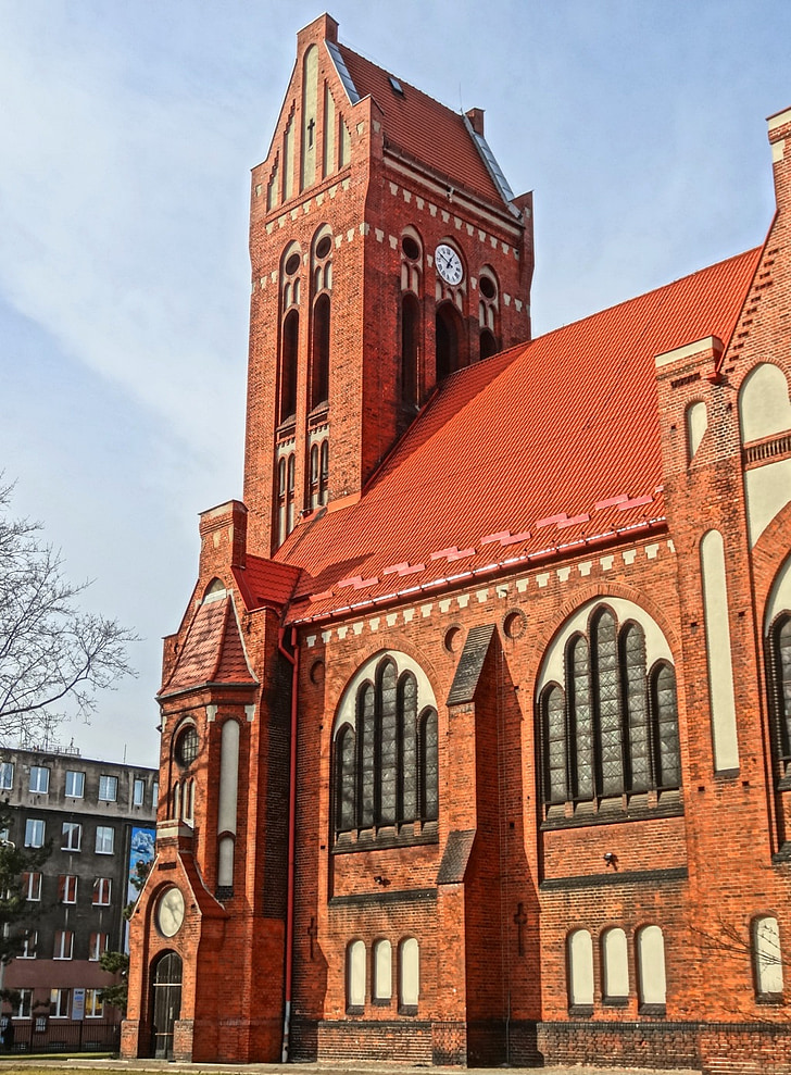 Salvator kyrkan, Bydgoszcz, Polen, exteriör, byggnad, arkitektur, monumentet
