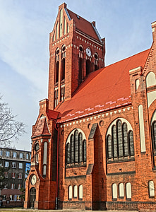 Salvatorkirche-kirkko, Bydgoszcz, Puola, ulkoa, rakennus, arkkitehtuuri, muistomerkki