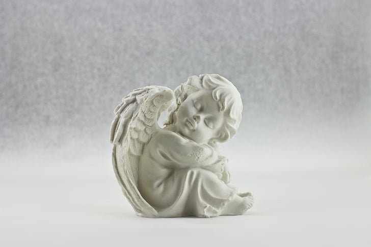 angel, beautiful, figurine, white