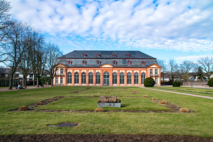 Darmstadt, Hessen, Alemanya, hivernacle, bessungen, jardí, Parc