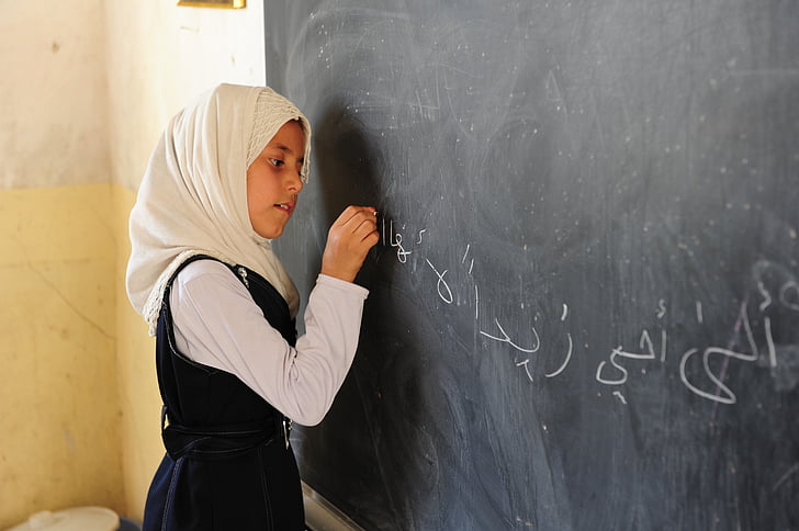 jeune fille, enfant, Student, Bebel, Irak, école, éducation