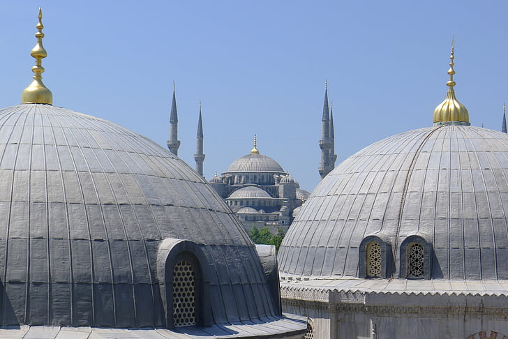 Istanbul, Modrá mešita, mešita, Turecko, cirkevné pamiatky, dome, Architektúra