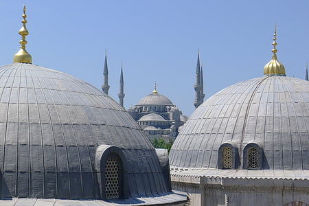 istanbul, blue mosque, mosque, turkey, religious monuments, dome, architecture