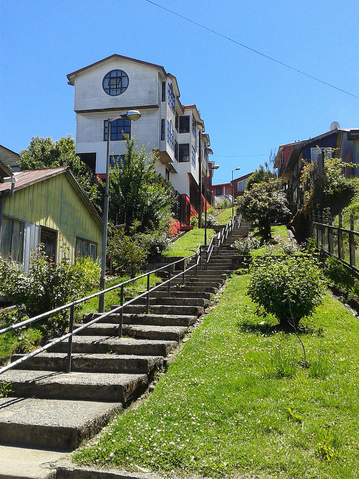 Ancud, σπίτι, σκάλες