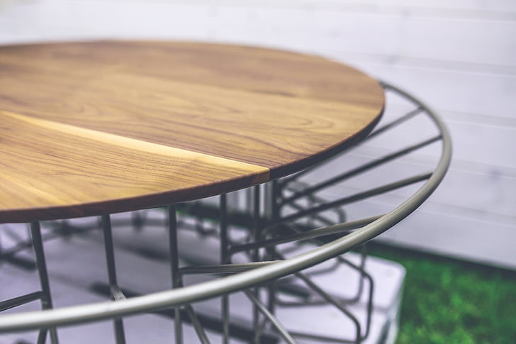 나무, 금속, 테이블, 커피 테이블, 디자인, 인테리어, 장식