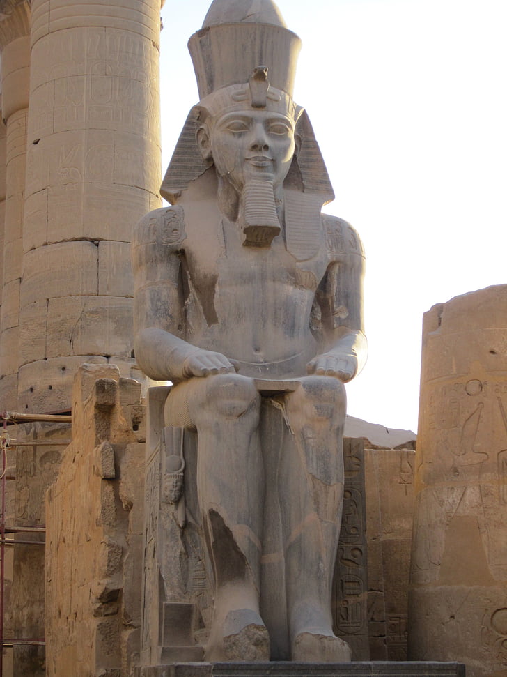 Luksoras, Egiptas, Faraonų, Nilas, šventykla, statula, dievybė