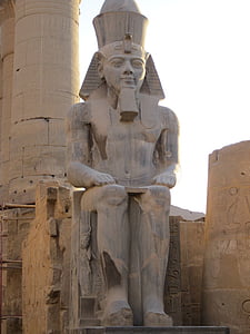 Luxor, Egypte, faraonische, Nile, Tempel, standbeeld, godheid
