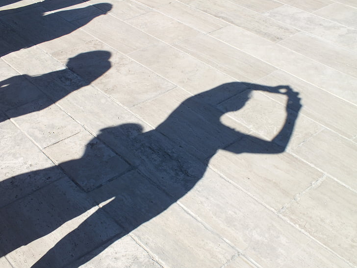 Shadow, isiklikku, inimese, inimesed, turistid, foto