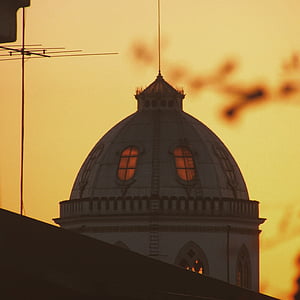byggnad, ljus, kupolen, väst, Portugal