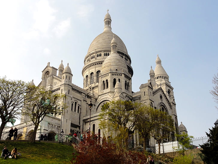 Paris, basilikaen, Sacre coeur, Montmartre, hus for tilbedelse, kirke, Frankrike